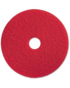 Genuine Joe Red Buffing Floor Pad - 20in Diameter - 5/Carton x 20in Diameter x 1in Thickness - Buffing, Scrubbing, Floor - 175 rpm to 350 rpm Speed Supported - Flexible, Resilient, Rotate, Dirt Remover - Fiber - Red
