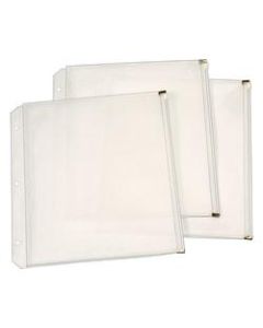 Cardinal Expanding Zipper Binder Pocket, Clear, Pack Of 3