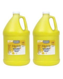 Little Masters Washable Tempera Paint, 128 Oz, Yellow, Pack Of 2