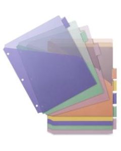 Business Source Double Pocket Index Dividers, 8-1/2in x 11in, Multicolor, Set of 8