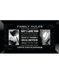 PTM Images Photo Frame, Family Rules, 22inH x 1 1/4inW x 12inD, Black