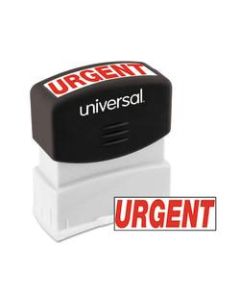 Universal Pre-Inked Message Stamp, Urgent, 1 11/16in x 9/16in Impression, Red