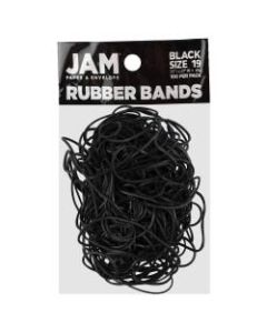 JAM Paper Rubber Bands, Black, Size 19, Pack Of 100 Rubber Bands
