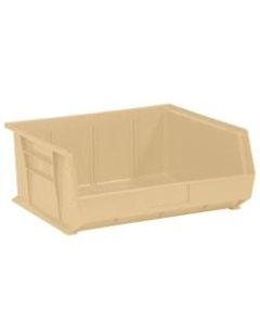 Office Depot Brand Plastic Stack & Hang Bin Boxes, Small Size, 14 3/4in x 16 1/2in x 7in, Ivory, Pack Of 6
