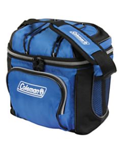 Coleman Soft-Side 9-Can Cooler, 8 1/2inH x 7 1/4inW x 10 1/4inD, Blue