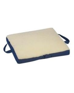 DMI Reversible Foam Comfort Seat Cushion, With Fleece Cover, 2inH x 18inW x 16inD, Cream