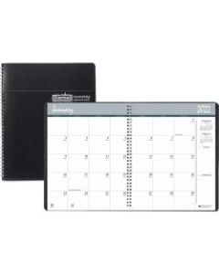 House of Doolittle Expense Log/Memo Page Monthly Planner - Julian Dates - Monthly - 1.2 Year - December 2021 till January 2023 - 1 Month Double Page Layout - 6 7/8in x 8 3/4in Sheet Size - 1.50in x 1.50in Block - Wire Bound - Simulated Leather, Paper - Bl