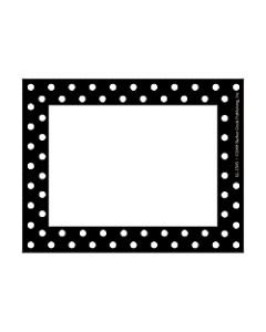 Barker Creek Self-Adhesive Name Badge Labels, 3 1/2in x 2 3/4in, Black-And-White Dots, Pack Of 45