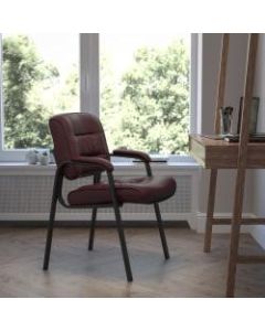 Flash Furniture Bonded LeatherSoft Side Chair, Burgundy/Black