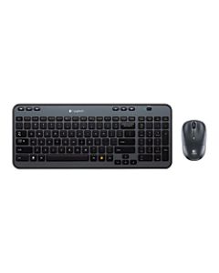 Logitech MK360 Wireless Straight Full-Size Keyboard & Ambidextrous Optical Mouse, Black