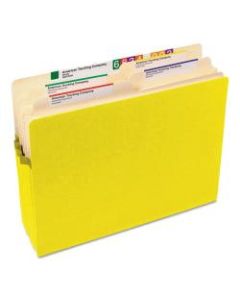 Smead Color File Pockets, Letter Size, 5 1/4in Expansion, 9 1/2in x 11 3/4in, Yellow