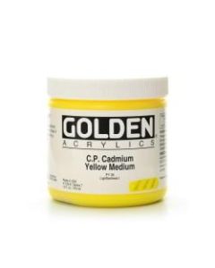 Golden Heavy Body Acrylic Paint, 16 Oz, Cadmium Yellow Medium (CP)