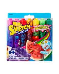 Mr. Sketch Scented Markers, Chisel Point, Assorted, Pack Of 14