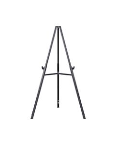MasterVision Quantum Lightweight Tripod Display Easel, 35 7/16in to 63in High, Plastic, Black
