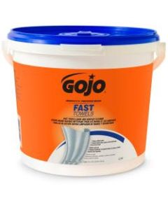 Gojo Fast Hand And Surface Cleaner 1-Ply Paper Towels, Citrus Scent, Blue, Bucket Of 255 Sheets