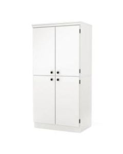 South Shore Morgan 4-Door Storage Armoire, Pure White