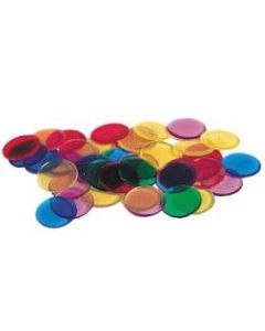 Learning Resources Transparent Counting Chips, 3/4in, Assorted Colors, Set Of 250