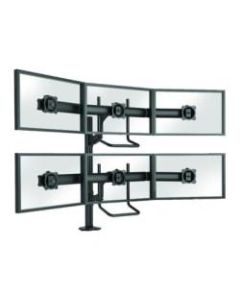 Chief Kontour Series K4G320B - Mounting kit (grommet mount, column arm, 2 array arms) for 6 LCD displays - black - screen size: 19in-24in - desktop