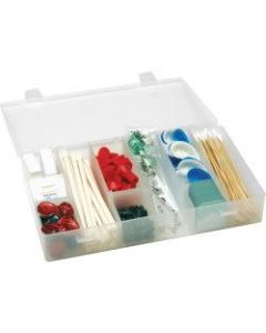 Unimed Solvent Resistant Infinite Divider Storage Box With 6-12 Compartments, 1 3/4in x 11in x 6 3/4in, Clear