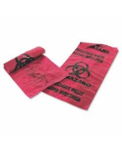 Unimed Stick-On Biohazard Infectious Waste Bags, 1 Gallon, Red, Box Of 100