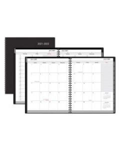 Office Depot Brand Weekly/Monthly Academic Planner, Vertical Format, 6-5/8in x 8-3/4in, 30% Recycled, Black, July 2021 to August 2022, ODUS2033-015
