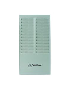 PaperCloud Time Card Rack, 24 Pockets, 16.4inH x 8.2inW x 1.4inD, Gray, PCTCR24