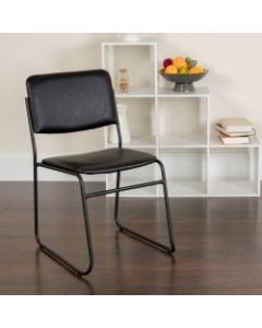 Flash Furniture HERCULES Series High-Density Stacking Chair With Sled Base, Black