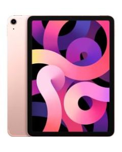 Apple iPad Air (4th Generation) Tablet - 10.9in - 256 GB Storage - iPadOS 14 - 4G - Rose Gold - Apple A14 Bionic SoC - Liquid Retina Display, In-plane Switching (IPS) Technology - 7 Megapixel Front Camera - 9 Hour Maximum Battery Run Time)