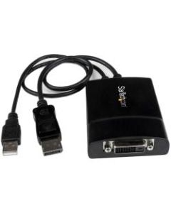 StarTech.com DisplayPort to DVI Dual Link Active Video Adapter Converter - DP to DVI-D - 2560x1600 - First End: 1 x DisplayPort Male Digital Audio/Video, First End: 1 x Type A Male USB - Second End: 1 x DVI-D (Dual-Link