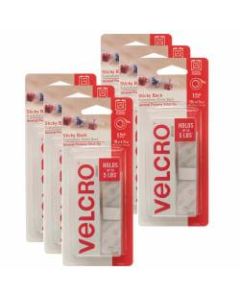 VELCRO Brand Sticky Back Tape, 3/4in x 18in, White, Pack Of 6