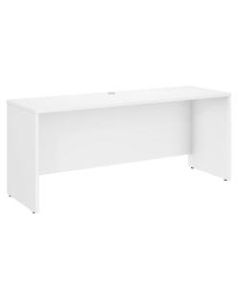 Bush Business Furniture Studio C Credenza Desk, 72inW x 24inD, White, Standard Delivery