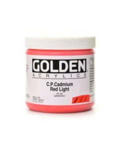 Golden Heavy Body Acrylic Paint, 16 Oz, Cadmium Red Light (CP)