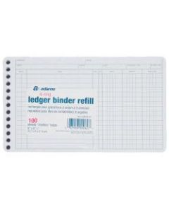 Adams Ledger Sheets, 5in x 8in, Green/White