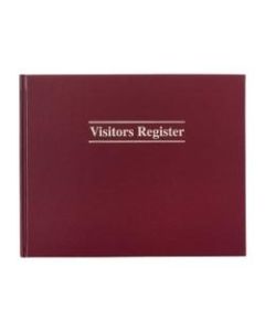 Adams Visitor Registration Book, 8 1/2in x 11 1/2in, 112 Pages, Black