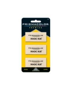Prismacolor Magic Rub Vinyl Erasers, Beige, Pack Of 3