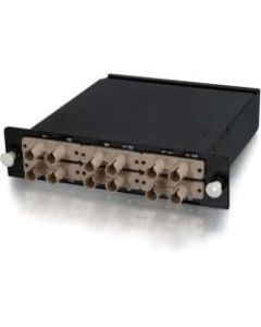 C2G Q-Series 12-Strand MTP/MPO-ST Multimode 50/125 Module - 12 x ST - 12 Port(s) - 12 x RJ-11 - 12 x