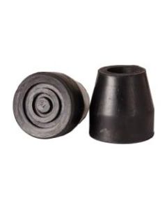 DMI Walker And Cane Replacement Tips, With Metal Inserts, 3/4in, Black, Pack Of 2