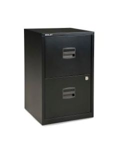 Bisley 14-13/16inD Vertical 2-Drawer Under-Desk Storage Cabinet, Metal, Black