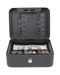 Royal Sovereign Compact Cash Box (RSCB-100) - 1 Bill - 3 Coin - 0 Media Slot - 2 Lock Position - Steel - 3.5in Height x 7.9in Width x 6.5in Depth