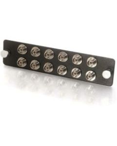 C2G Q-Series 12-Strand, FC, Zirconia Insert, SM FC Adapter Panel - 24 x FC - 24 Port(s) - 24 x RJ-11