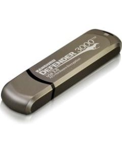 Kanguru Defender3000 FIPS 140-2 Certified, Level 3, SuperSpeed USB 3.0 Secure Flash Drive, 4G - FIPS 140-2 Level 3 Certified, AES 256-Bit Hardware Encrypted, SuperSpeed USB 3.0, Remotely Manageable, TAA Compliant
