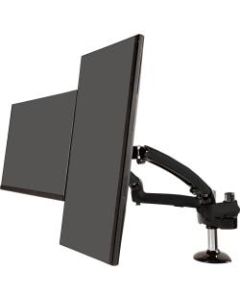 Ergotech Freedom Arm Dual FDM-PC-G02 - Mounting kit - for 2 LCD displays (adjustable arm) - aluminum - metal gray - screen size: up to 27in - desk-mountable - TAA Compliant