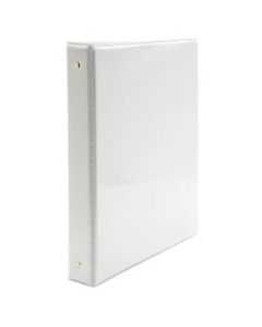 Loose-Leaf 3-Ring Binder, 2in Round Rings, 66% Recycled, White (AbilityOne 7510-01-203-8814)