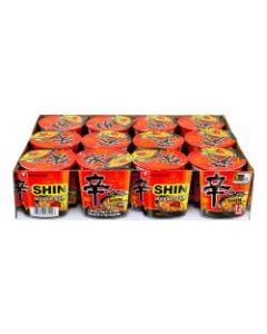 Nongshim Shin Noodle Soup, 2.64 Oz, Box Of 12 Cups