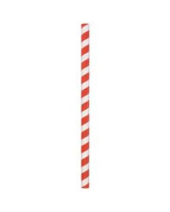 Hoffmaster Paper Straws, 8-1/2in, Red/White, Pack Of 1,500 Straws