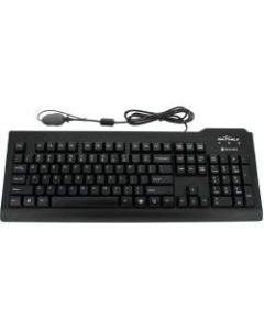 Seal Shield Silver Seal Glow Waterproof Keyboard Long Cable - Cable Connectivity - USB, PS/2 Interface - 104 Key - English (US) - QWERTY Layout - Windows, Mac - Membrane Keyswitch - Black