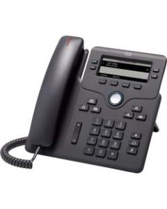 Cisco 6851 IP Phone - Corded - Charcoal - 4 x Total Line - VoIP - Caller ID - Speakerphone - 2 x Network (RJ-45) - PoE Ports - SIP, IPv4, DHCP, SNTP, NAT, STUN, UDP, TCP, LLDP, SRTP, TLS, .. Protocol(s)