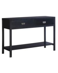 Linon Ari 2-Drawer Console Table, 30inH x 44inW x 15inD, Black