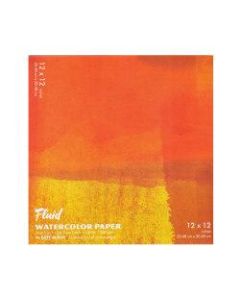 Global Art Fluid Watercolor Block, 12in x 12in, White