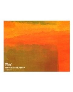 Global Art Fluid Watercolor Block, 12in x 16in, White